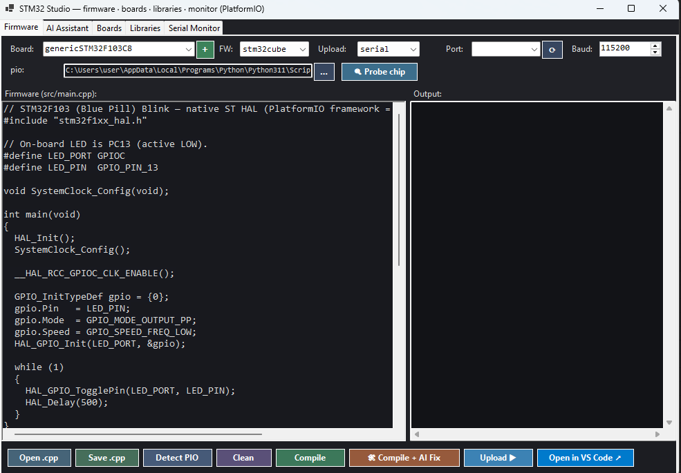 STM32 firmware studio