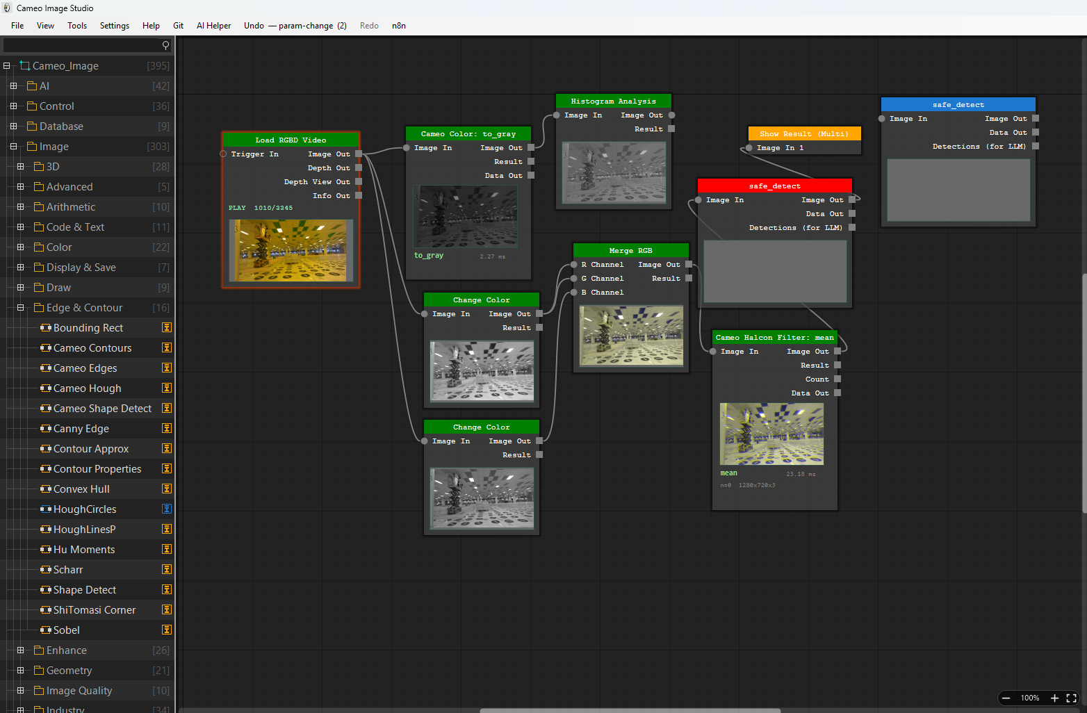 Node graph editor